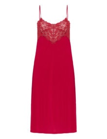 Alice und Jann Lace trim night dress Bordeaux-Red