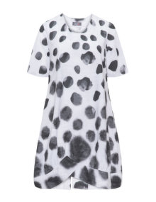 Kekoo Spot print linen top White / Black