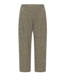 Prisa Spotted tapered trousers Khaki-Green