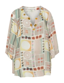 Jean Marc Philippe Long-sleeved printed top Multicolour / White