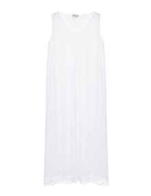 Caya Coco Semi-sheer mesh beach dress White