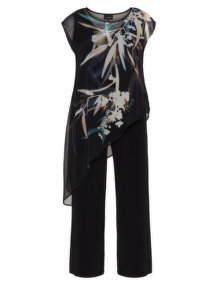 Live Unlimited London Layered jumpsuit Black / Multicolour