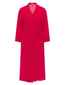 Alice und Jann Jersey dressing gown Dark-Red