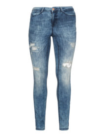 Junarose Distressed slim fit jeans Blue