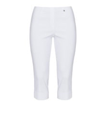 Robell Marie slim fit cropped trousers White