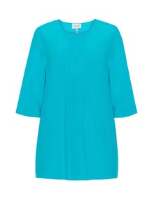 Chalou Pleat front blouse Turquoise