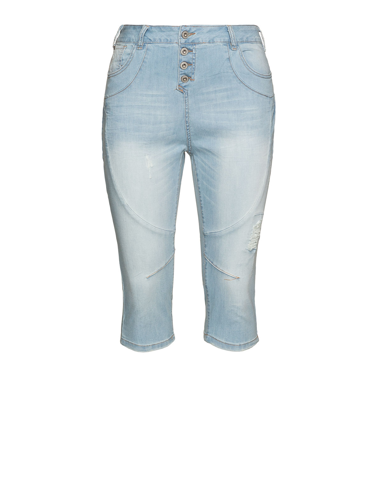 Distressed capri jeans by
Zizzi