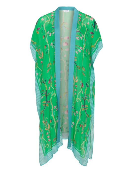 Ava and Orla Long printed kaftan Green