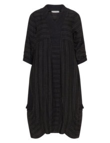 Lissmore Striped midi dress Black