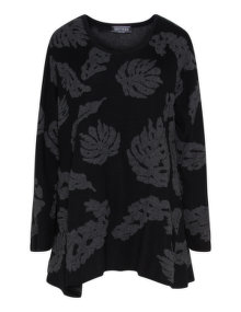 Transparente Leaf patterned jumper Black / Grey