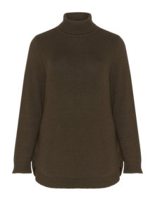 navabi Roll neck jumper Khaki-Green