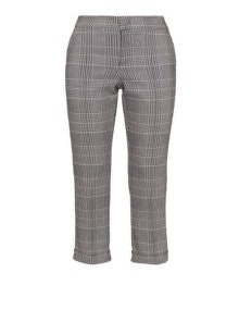 NYDJ Cropped check trousers  Grey / Black