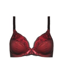 Elomi Underwired lace bra  Black / Red
