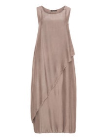 Grizas Bamboo & silk mix dress Taupe-Grey