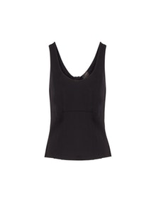 Ashley Graham for Marina Rinaldi Sleeveless scuba top Black