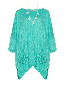 zedd plus Crinkle look oversize shirt  Mint