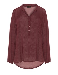 DNY Patterned tunic Bordeaux-Red / Black