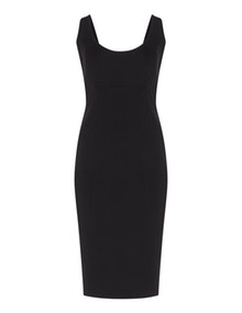 Ashley Graham for Marina Rinaldi Scuba midi dress Black