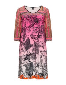 Yoek Print mix dress  Multicolour