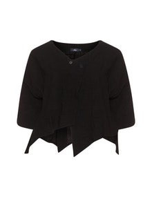 G Oze Asymmetric cropped jacket Black