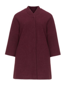 navabi Stand-up collar wool jacket Berry-Purple
