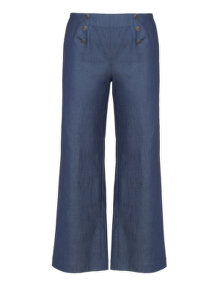 Manon Baptiste Flared denim trousers Dark-Blue