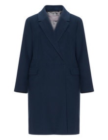 Samoon Coat with embellished pockets  Dark-Blue