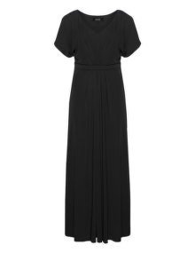 navabi V-neck jersey maxi dress Black