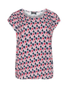 Via Appia Due Polka dot t-shirt Dark-Blue / White