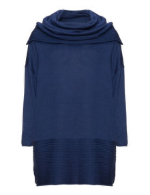 Isolde Roth Cotton blend roll neck sweater Blue