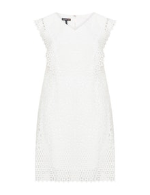 Apart Crocheted lace dress White