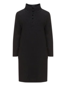 Two Danes Mid-length cotton-hemp dress Black