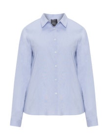 Persona Checked cotton-blend shirt  Light-Blue
