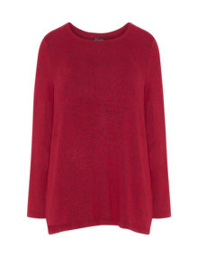 Via Appia Due Marl fine knit jumper Red / Black