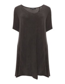 Twister Flared distress effect jersey dress  Anthracite