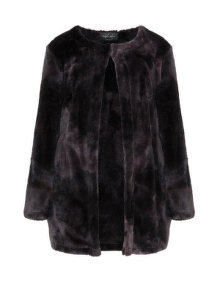 Vincenzo Allocca Teddy look faux fur jacket Black / Grey