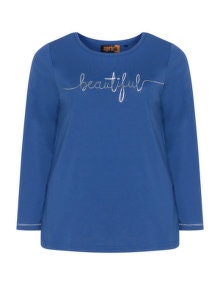 Aprico Metallic lettering top Blue