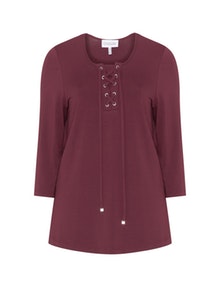 Chalou Lace-up top Berry-Purple