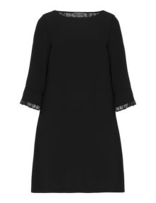 Karin Paul Lace insert A-line dress Black