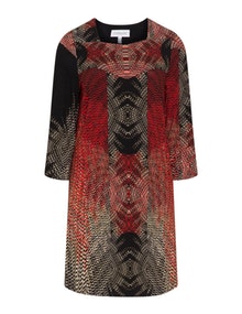 Chalou Printed jersey dress Red / Black