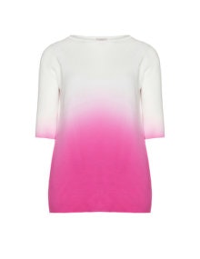 Amber and Vanilla Ombré effect  cotton pullover White / Pink