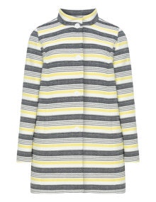 Persona Short striped coat Anthracite / Yellow