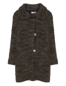 Maxima Long-line wool blend coat  Beige / Brown