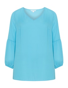 Baylis and May A-line balloon sleeve blouse Light-Blue