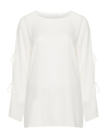 Baylis and May Tie detail top Ivory-White