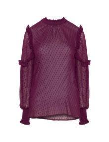 Simply Be Dotted chiffon blouse Purple
