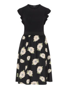 Simply Be Knee-length floral dress Black / Multicolour
