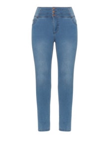 Simply Be High waist jeans Light-Blue
