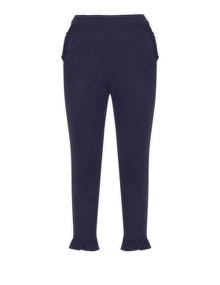 Simply Be Cropped ruffle trousers Dark-Blue