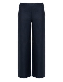 navabi Wide cut linen trousers Dark-Blue